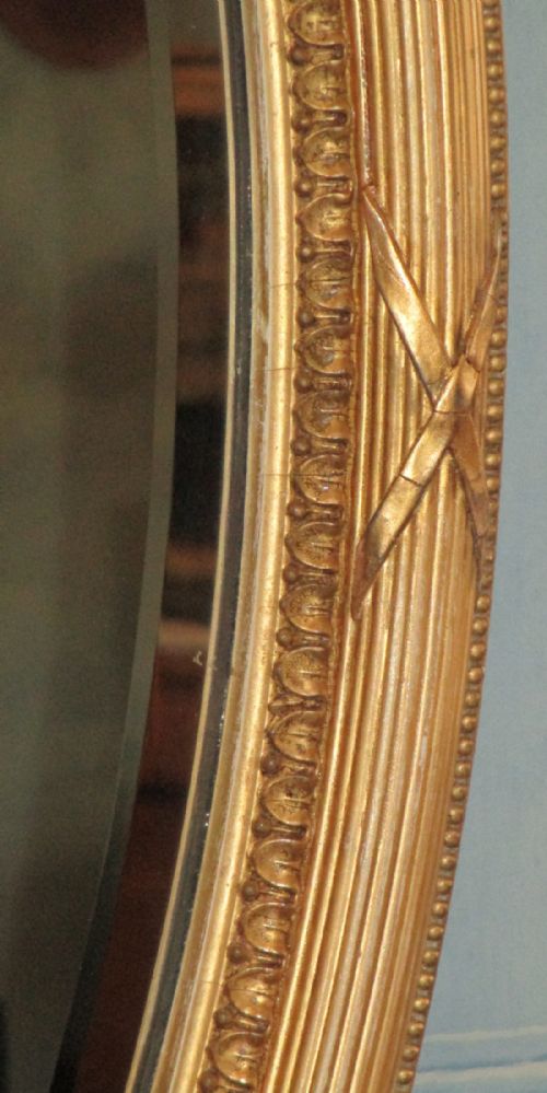 LATE VICTORIAN OVAL GILT MIRROR - ADDITIONAL PHOTO 4