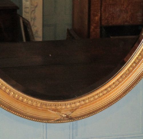 LATE VICTORIAN OVAL GILT MIRROR - ADDITIONAL PHOTO 5