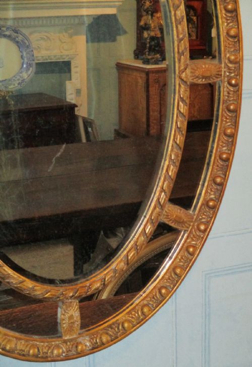 VICTORIAN ADAM DESIGN OVAL MIRROR - ADDITIONAL PHOTO 1