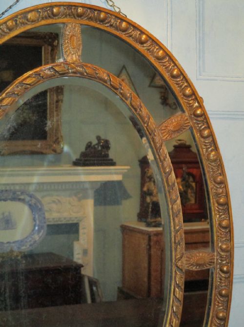 VICTORIAN ADAM DESIGN OVAL MIRROR - ADDITIONAL PHOTO 2