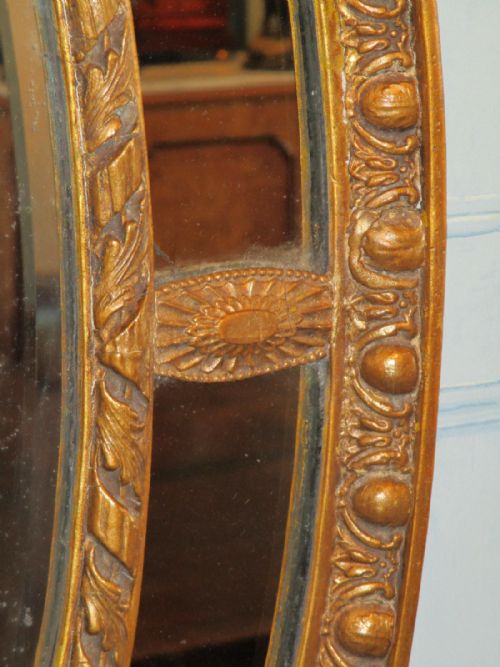 VICTORIAN ADAM DESIGN OVAL MIRROR - ADDITIONAL PHOTO 3