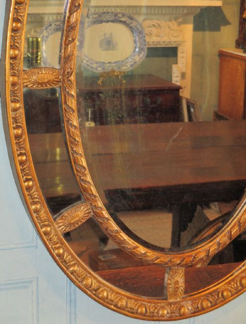 VICTORIAN ADAM DESIGN OVAL MIRROR - ADDITIONAL PHOTO 4