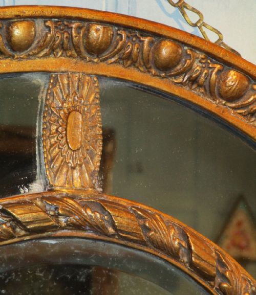 VICTORIAN ADAM DESIGN OVAL MIRROR - ADDITIONAL PHOTO 5