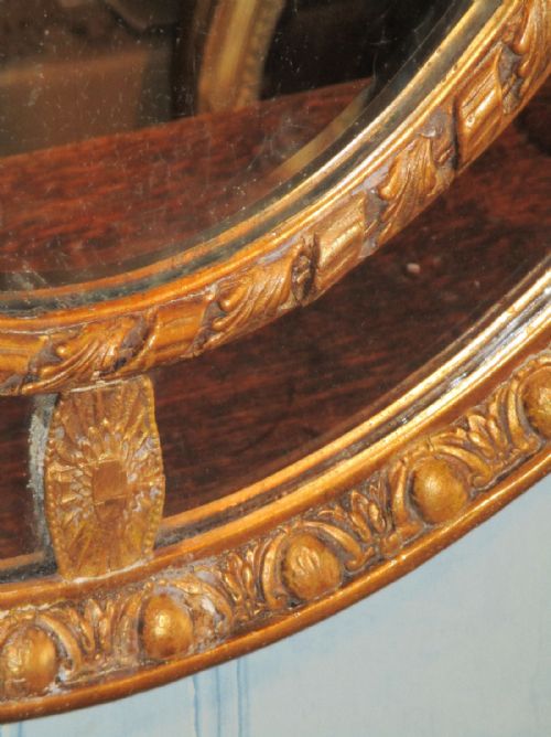 VICTORIAN ADAM DESIGN OVAL MIRROR - ADDITIONAL PHOTO 6