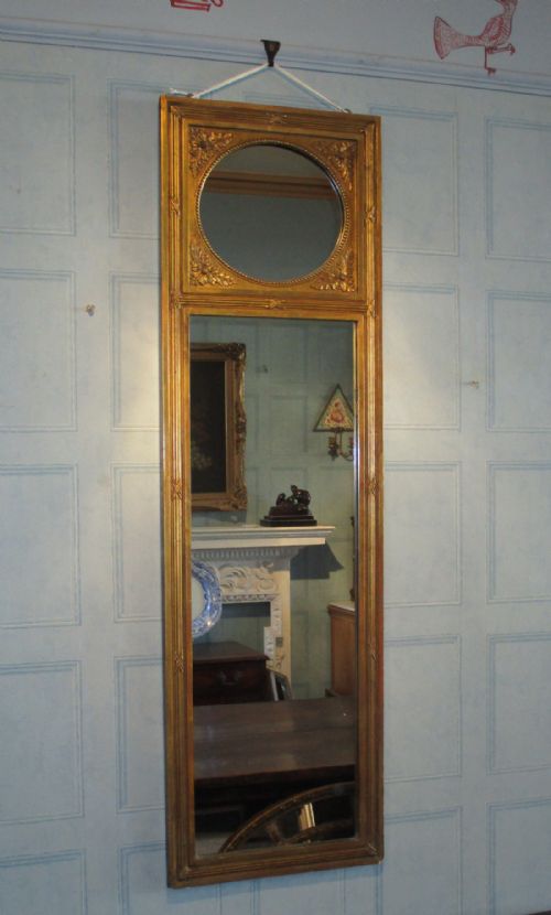 tall narrow french gilt pier mirror - CATEGORY: ANTIQUE MIRRORS - DATED 1850
