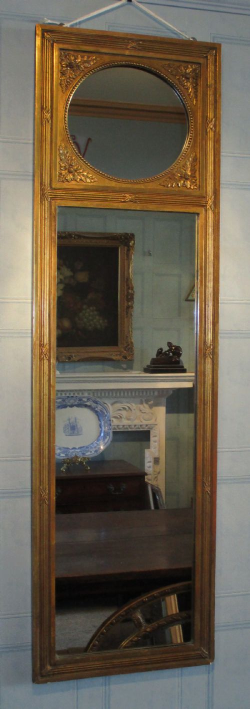 TALL NARROW FRENCH GILT PIER MIRROR - ADDITIONAL PHOTO 1