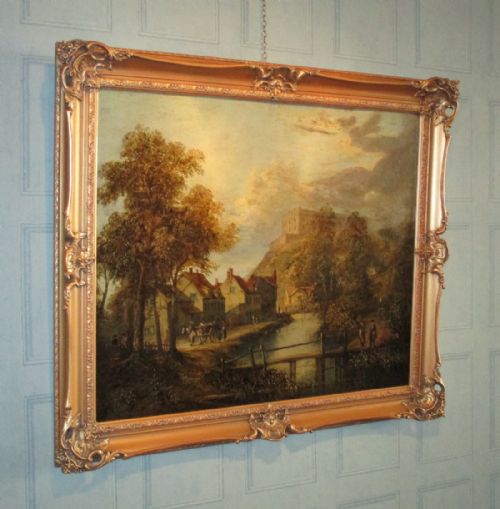 SUPERB LARGE OIL PAINTING OF NOTTINGHAM - ADDITIONAL PHOTO 1