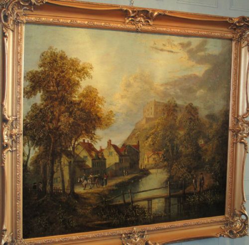 SUPERB LARGE OIL PAINTING OF NOTTINGHAM - ADDITIONAL PHOTO 2