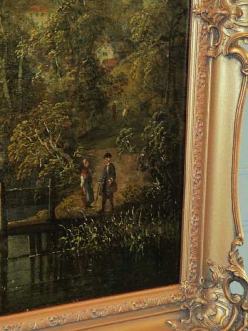 SUPERB LARGE OIL PAINTING OF NOTTINGHAM - ADDITIONAL PHOTO 3