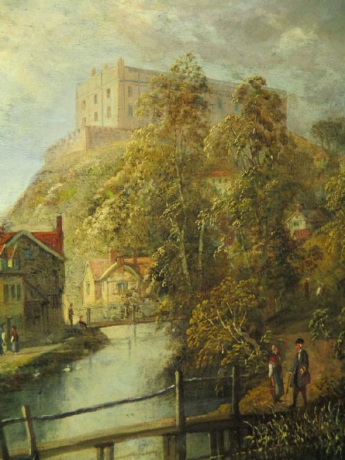 SUPERB LARGE OIL PAINTING OF NOTTINGHAM - ADDITIONAL PHOTO 4