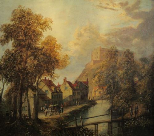 SUPERB LARGE OIL PAINTING OF NOTTINGHAM - ADDITIONAL PHOTO 5