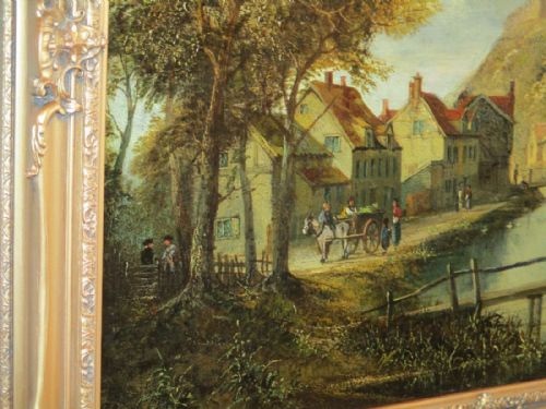 SUPERB LARGE OIL PAINTING OF NOTTINGHAM - ADDITIONAL PHOTO 6