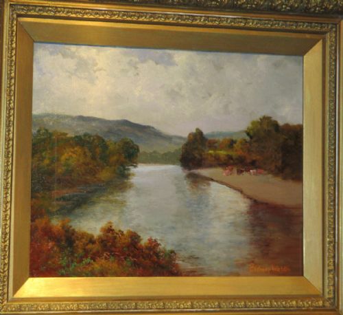 OIL PAINTING 'THE RIVER TAY AT ABERFELDY' - ADDITIONAL PHOTO 1