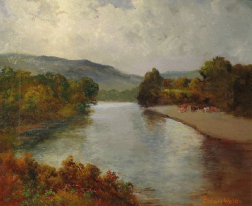 OIL PAINTING 'THE RIVER TAY AT ABERFELDY' - ADDITIONAL PHOTO 2