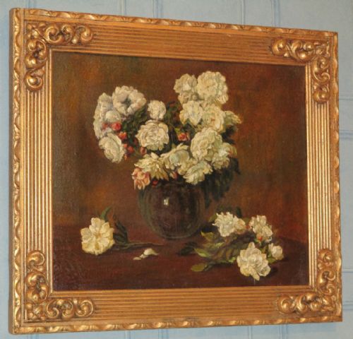 FRENCH STILL LIFE OIL PAINTING - ADDITIONAL PHOTO 1