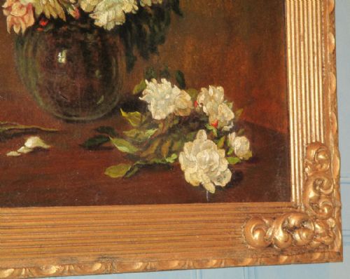 FRENCH STILL LIFE OIL PAINTING - ADDITIONAL PHOTO 2