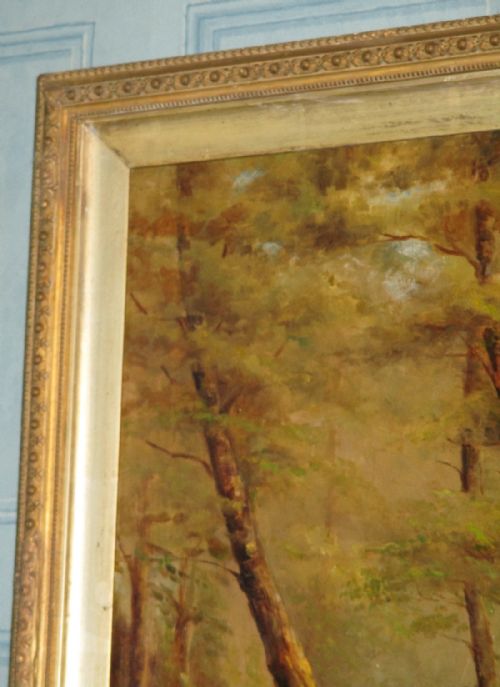 VICTORIAN WOODLAND OIL PAINTING - ADDITIONAL PHOTO 5