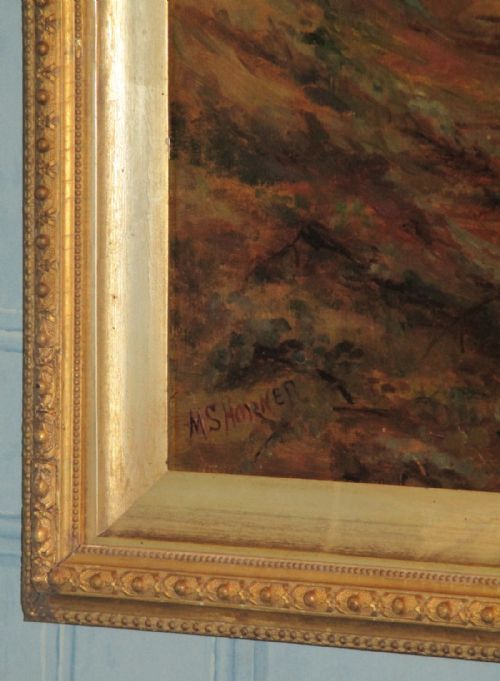 VICTORIAN WOODLAND OIL PAINTING - ADDITIONAL PHOTO 6
