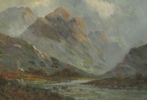 'ALLAN WATER NEAR STIRLING' OIL PAINTING - ADDITIONAL PHOTO 2