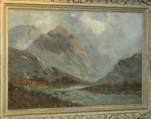 'ALLAN WATER NEAR STIRLING' OIL PAINTING - ADDITIONAL PHOTO 3