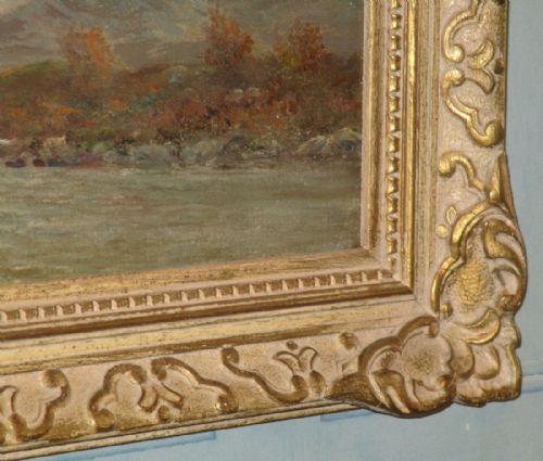 'ALLAN WATER NEAR STIRLING' OIL PAINTING - ADDITIONAL PHOTO 4