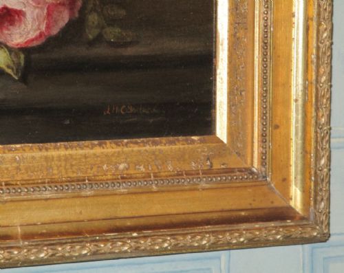 SUPERB STILL LIFE OIL OF FLOWERS - ADDITIONAL PHOTO 5