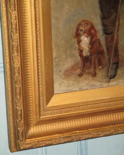 PAIR OF VICTORIAN SHOOTING PORTRAIT OIL PAINTINGS - ADDITIONAL PHOTO 4