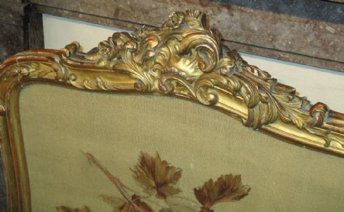 FINE VICTORIAN GILTWOOD FIRE SCREEN - ADDITIONAL PHOTO 5