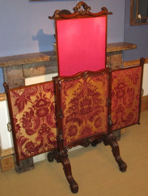 EX STATELY HOME WALNUT FIRE SCREEN - ADDITIONAL PHOTO 8