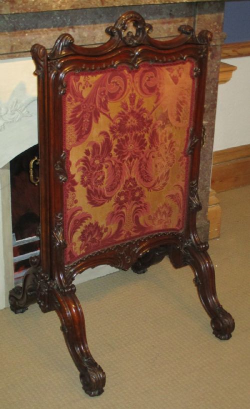 EX STATELY HOME WALNUT FIRE SCREEN - ADDITIONAL PHOTO 9