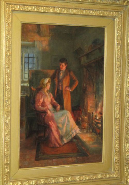'a welcome hostelry' oil painting by george sheridan knowles - CATEGORY: ANTIQUE ART - DATED 1890