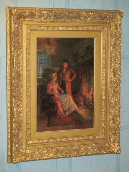 'A WELCOME HOSTELRY' OIL PAINTING BY GEORGE SHERIDAN KNOWLES - ADDITIONAL PHOTO 1