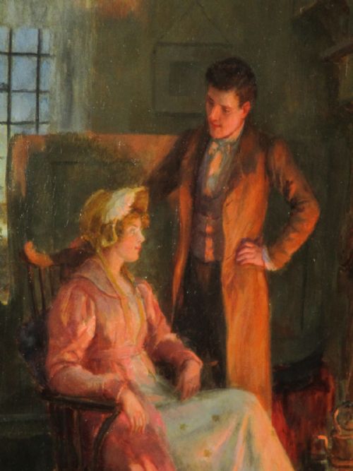 'A WELCOME HOSTELRY' OIL PAINTING BY GEORGE SHERIDAN KNOWLES - ADDITIONAL PHOTO 2