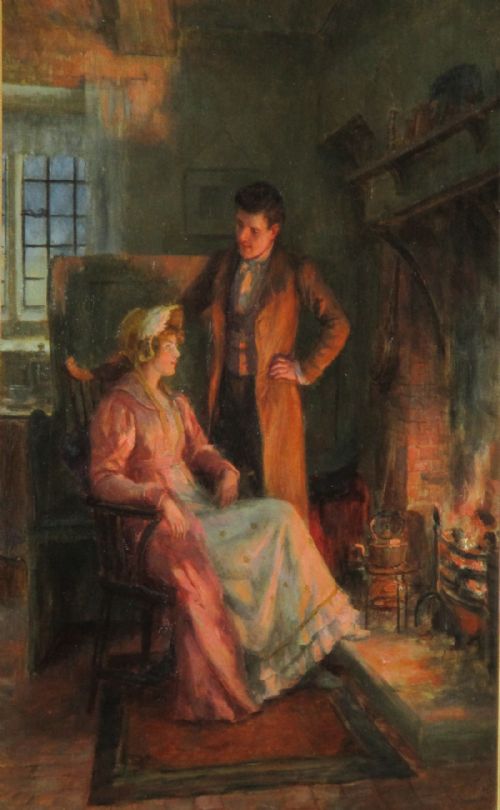 'A WELCOME HOSTELRY' OIL PAINTING BY GEORGE SHERIDAN KNOWLES - ADDITIONAL PHOTO 3