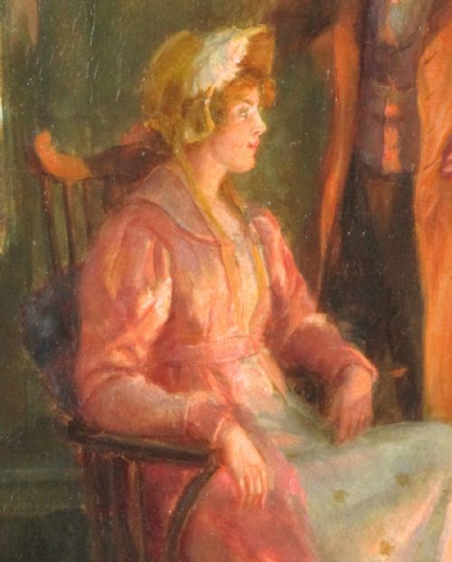 'A WELCOME HOSTELRY' OIL PAINTING BY GEORGE SHERIDAN KNOWLES - ADDITIONAL PHOTO 4