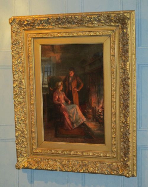 'A WELCOME HOSTELRY' OIL PAINTING BY GEORGE SHERIDAN KNOWLES - ADDITIONAL PHOTO 5