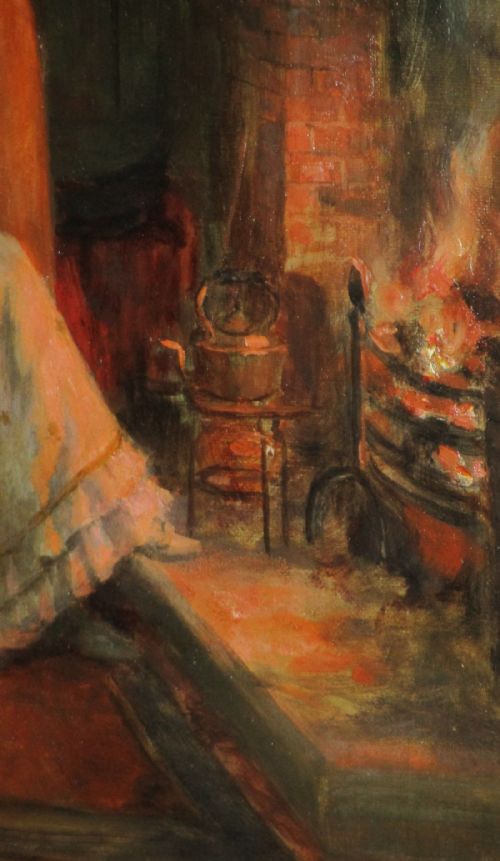 'A WELCOME HOSTELRY' OIL PAINTING BY GEORGE SHERIDAN KNOWLES - ADDITIONAL PHOTO 7