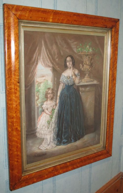EARLY VICTORIAN PASTEL PORTRAIT GROUP - ADDITIONAL PHOTO 1