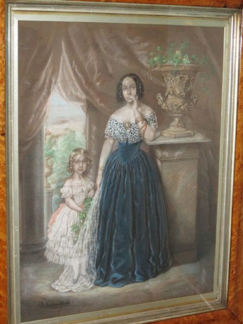 EARLY VICTORIAN PASTEL PORTRAIT GROUP - ADDITIONAL PHOTO 6