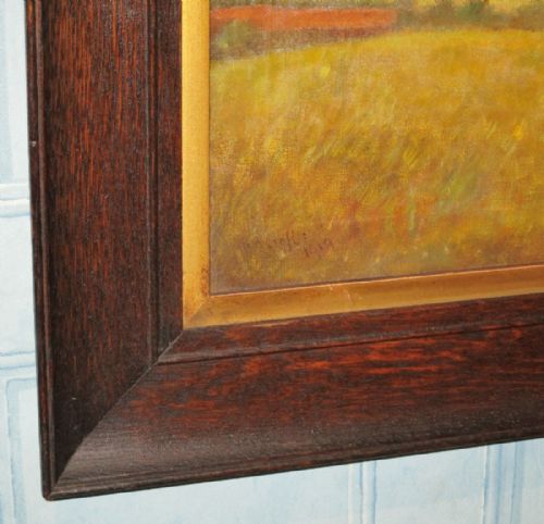 SUPERB NAIVE OIL PAINTING OF A GREYHOUND - ADDITIONAL PHOTO 6