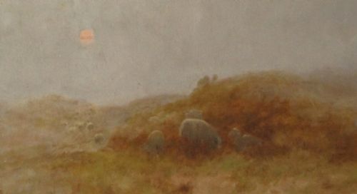 LARGE ALFRED OLIVER LANDSCAPE OIL PAINTING - ADDITIONAL PHOTO 4