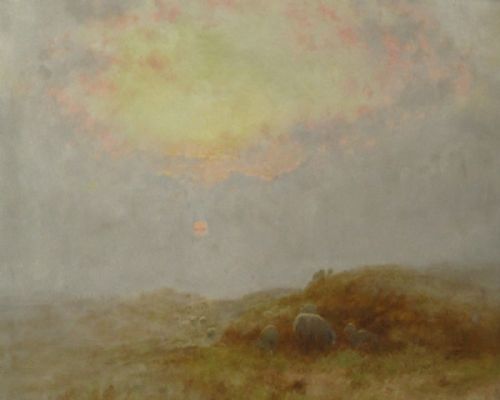 LARGE ALFRED OLIVER LANDSCAPE OIL PAINTING - ADDITIONAL PHOTO 6