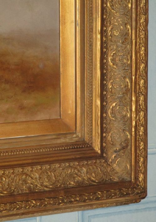 LARGE ALFRED OLIVER LANDSCAPE OIL PAINTING - ADDITIONAL PHOTO 7