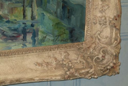 LARGE IMPRESSIONIST OIL PAINTING OF VENICE - ADDITIONAL PHOTO 7
