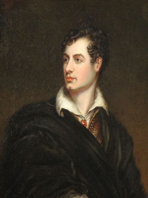 SUPERB GEORGIAN OIL PORTRAIT OF LORD BYRON - ADDITIONAL PHOTO 2
