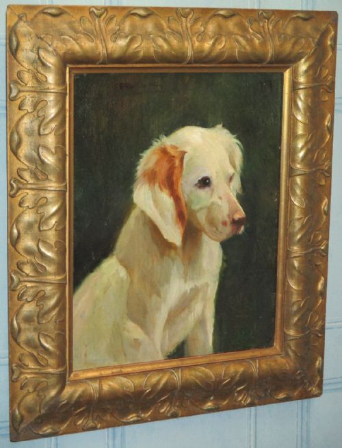 CHARMING OIL PAINTING OF PUPPY - ADDITIONAL PHOTO 1