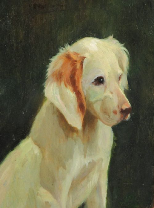 CHARMING OIL PAINTING OF PUPPY - ADDITIONAL PHOTO 4