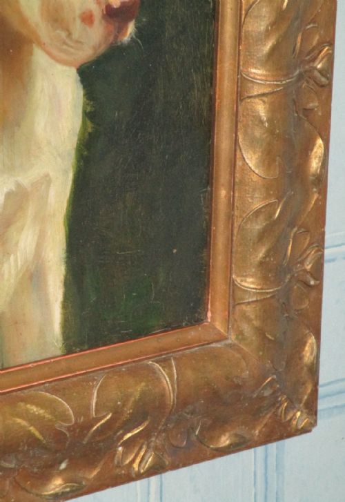 CHARMING OIL PAINTING OF PUPPY - ADDITIONAL PHOTO 5