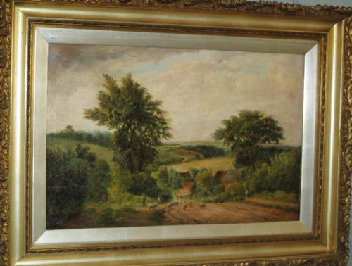 VICTORIAN OIL PAINTING 'A LANE IN ENFIELD' - ADDITIONAL PHOTO 1