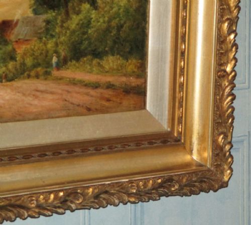 VICTORIAN OIL PAINTING 'A LANE IN ENFIELD' - ADDITIONAL PHOTO 4